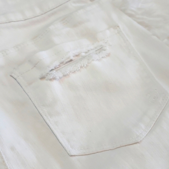 Indigo Rein white jeans distressed ankle size 3 - Picture 8 of 9